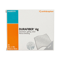 Durafiber Ag Smith & Nephew 66801174-Durafiber Ag Silver Dressing, 4 x 4 Inch, Silver Dressings (BX)