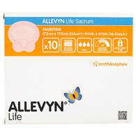 Allevyn Life Smith & Nephew 66801306 Silicone Adhesive with Border Silicone Foam Dressing, 6-3/4 x 6-7/8 in, Box (BX/10)