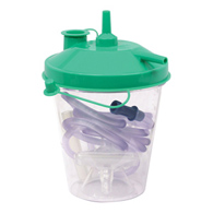 Sunset Healthcare RES026S-E Rigid Suction Canister Kit with Sealing Lid, 1200 mL Volume
