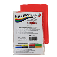 Sup-R Band 10-6302 Latex Free Exercise Band - 5 Foot Strip - Red - Light