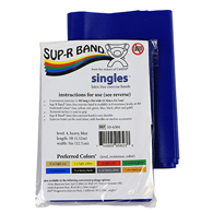 Sup-R Band 10-6304 Latex Free Exercise Band - 5 Foot Strip - Blue - Heavy