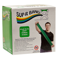 Sup-R Band 10-6323 Latex Free Exercise Band - 50 yd Roll - Green-Medium