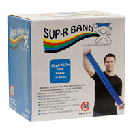 Sup-R Band 10-6324 Latex Free Exercise Band - 50 yd Roll - Blue-Heavy