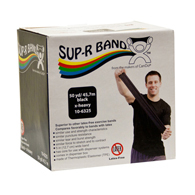 Sup-R Band 10-6325 Latex Free Exercise Band - 50 yd Roll - Black-X-Heavy