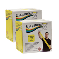 Sup-R Band 10-6331 Latex Free Exercise Band - Twin-Pak - 100 yd - Yellow