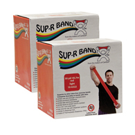 Sup-R Band 10-6332 Latex Free Exercise Band - Twin-Pak - 100 yd - Red