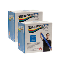 Sup-R Band 10-6334 Latex Free Exercise Band - Twin-Pak - 100 yd - Blue