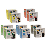 Sup-R Band 10-6338 Latex Free Exercise Band, 5-Color Twin-Pak Set, (2) 50 yd box each color