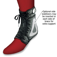 Swede-O 6331 Knit Tongue Ankle Lok Brace-Black-2XL