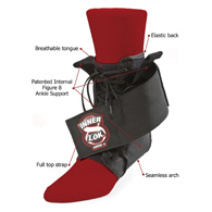 Swede-O 6335 Inner Lok 8 Ankle Brace-Black-Medium