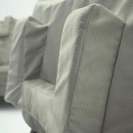 Tausi THG1100 Cushioned Pillow Case Horizontal Gray