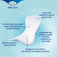 Tena ProSkin Overnight 47809 Bladder Control Pad, 16 in (BG)