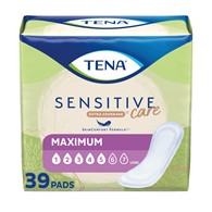 Tena Sensitive Care Maximum Extra Coverage Long 54295 Bladder Control Pads, 15 in (BG)
