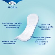 Tena ProSkin Day Light 62326 Bladder Control Pads, Moderate Absorbency, 13 in (CS)