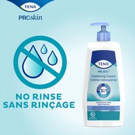 Tena ProSkin 64415 Body Wash Cleansing Cream, 3-in-1 Formula, Unscented, 1 L Pump Bottle