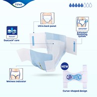 Tena Complete +Care Ultra with CurvDefense 67470 Unisex Adult Incontinence Briefs (PK)