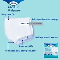 Tena ProSkin Extra Protective 72425 Absorbent Underwear, Extra Large (BG)