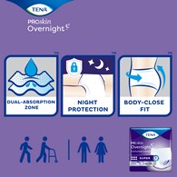 Tena ProSkin Overnight 72427 Super Protective Absorbent Underwear, Extra Large (CS)