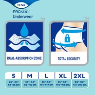 Tena ProSkin Extra Protective 72518 Absorbent Underwear, 2XL (CS)