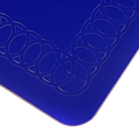 Tenura 753720902 Silicone Non-Slip Square Coaster-Blue-3"x3"-4/Pack
