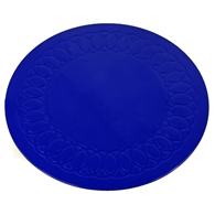 Tenura 753721402 Silicone Non-Slip Round Coaster-Blue-5.5" Diameter