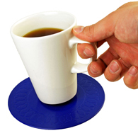 Tenura 753721402 Silicone Non-Slip Round Coaster-Blue-5.5" Diameter