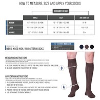 TOUCH 1012 Men's Knee-High Compression Socks, Intelligent Rib Pattern, 15-20 mmHg