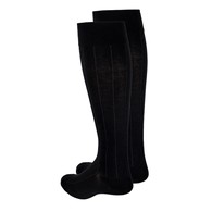 TOUCH 1012BL-M Men's Knee-High Compression Socks - Intelligent Rib - 15-20 mmHg - Black - MED