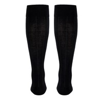 TOUCH 1012BL-M Men's Knee-High Compression Socks - Intelligent Rib - 15-20 mmHg - Black - MED
