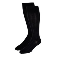 TOUCH 1012BL-XL Men's Knee-High Compression Socks - Intelligent Rib - 15-20 mmHg - Black - XL