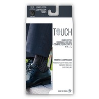 TOUCH 1014 Men's Knee-High Compression Socks, Modern Argyle Pattern, 15-20 mmHg