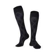 TOUCH 1014 Men's Knee-High Compression Socks, Modern Argyle Pattern, 15-20 mmHg