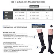 TOUCH 1024 Men's Knee High Compression Socks, Argyle Pattern, 20-30 mmHg