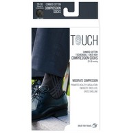TOUCH 1024 Men's Knee High Compression Socks, Argyle Pattern, 20-30 mmHg