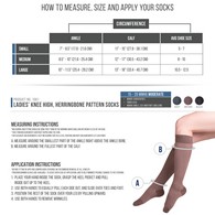 TOUCH 1061 Ladies' Knee-High Compression Socks, Herringbone Pattern, 15-20 mmHg