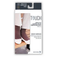 TOUCH 1061 Ladies' Knee-High Compression Socks, Herringbone Pattern, 15-20 mmHg