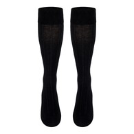 TOUCH 1062BL-L Ladies' Knee-High Compression Socks - Intelligent Rib - 15-20 mmHg - Black - LGE