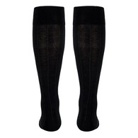 TOUCH 1062BL-M Ladies' Knee-High Compression Socks - Intelligent Rib - 15-20 mmHg - Black - MED