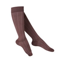 TOUCH 1063 Ladies' Knee-High Compression Socks, Fine Checkered Pattern, 15-20 mmHg