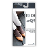 TOUCH 1063 Ladies' Knee-High Compression Socks, Fine Checkered Pattern, 15-20 mmHg
