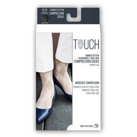 TOUCH 1064 Ladies' Knee-High Compression Socks, Argyle Pattern, 15-20 mmHg