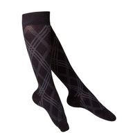 TOUCH 1064 Ladies' Knee-High Compression Socks, Argyle Pattern, 15-20 mmHg