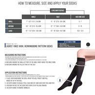 TOUCH 1071 Ladies' Knee-High Compression Socks, Herringbone Pattern, 20-30 mmHg