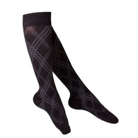 TOUCH 1074 Ladies' Knee-High Compression Socks, Argyle Pattern, 20-30 mmHg