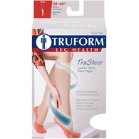 Truform 0253 Sheer Knee-High Compression Stockings - 30-40 mmHg