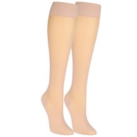 Truform 0253BG-M Sheer Knee-High Stockings - 30-40 mmHg - Beige - Medium