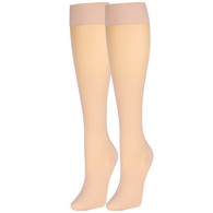 Truform 0263BG-M Sheer Knee-High Stockings - 20-30 mmHg - Beige - Medium