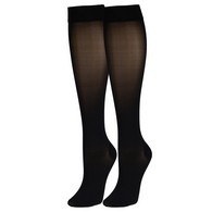 Truform 0263BL-M Sheer Knee-High Stockings - 20-30 mmHg - Black - Medium