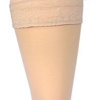 Truform 0264BG-L Sheer Thigh-High Stockings - 20-30 mmHg - Beige - Large