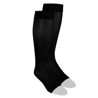 Truform 0361BL-L Knee-High Stockings - Open Toe - 20-30 mmHg - Black - Large